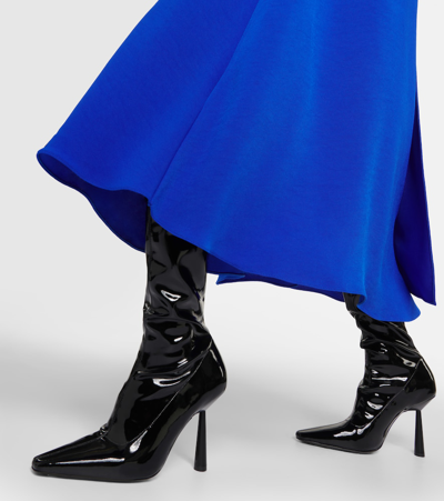 Gia Borghini Rosie 8 Faux Leather Knee-high Boots In Black