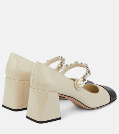 Miu Miu Elegant Sand Leather Pumps With 6.5 Cm Heel In Beige