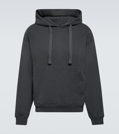 Lemaire Cotton-blend Jersey Hoodie In Grey