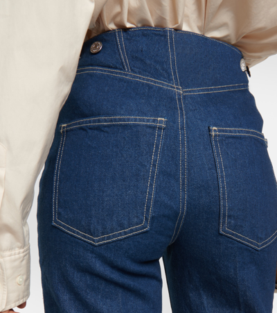 Veronica Beard Crosbie High-rise Wide-leg Jeans In Blue