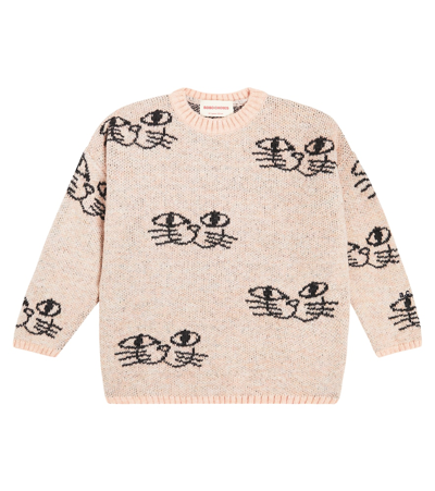 Shop Bobo Choses Jacquard Sweater In Pink