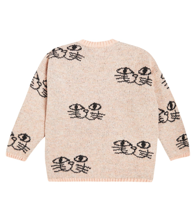 Shop Bobo Choses Jacquard Sweater In Pink
