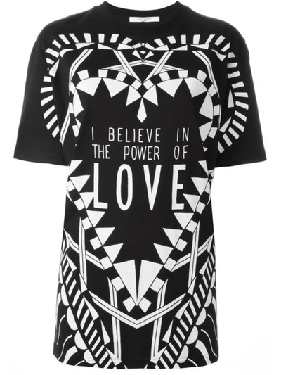 Givenchy I Believe In The Power Of Love T-shirt In Black