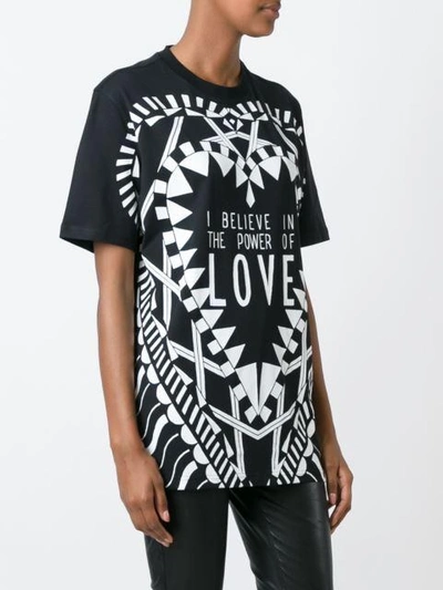 Shop Givenchy I Believe In The Power Of Love T-shirt In Black