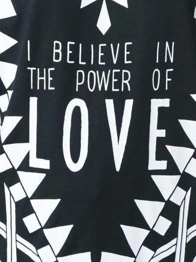 Shop Givenchy I Believe In The Power Of Love T-shirt In Black