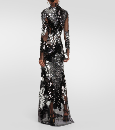 Shop Tom Ford Sequin-embellished Gown In Multicoloured