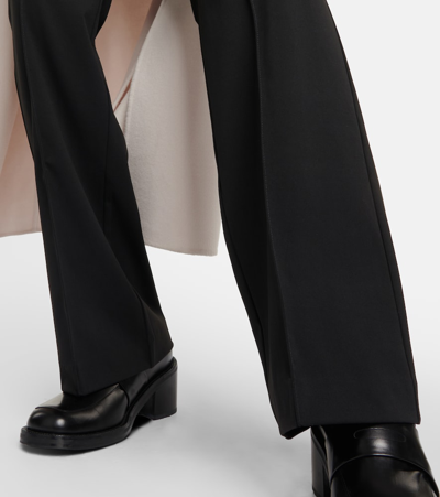 Shop Max Mara Leisure Calca High-rise Straight Pants In Black