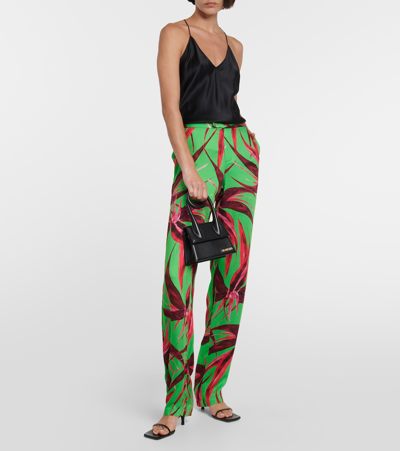 Louisa Ballou Floral Cruise Trousers In Red