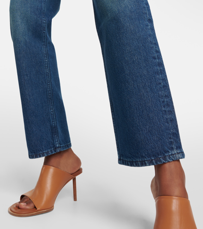 Shop Re/done '70s High-rise Straight Jeans In Blue
