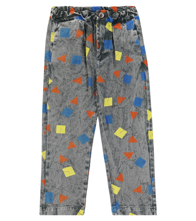 Shop Bobo Choses Printed Jeans In Grey