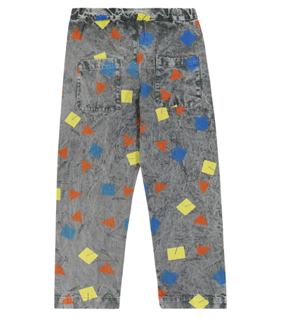 Shop Bobo Choses Printed Jeans In Grey