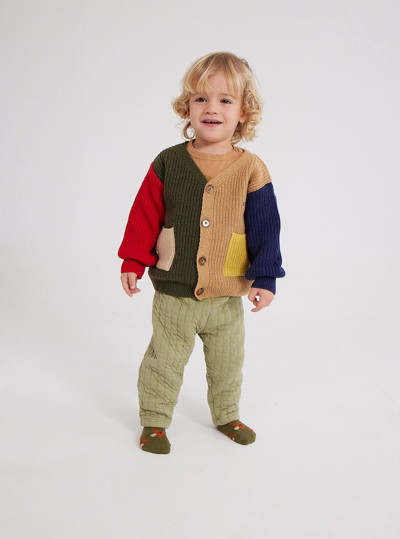 Shop Bobo Choses Baby Wool-blend Cardigan In Multicoloured