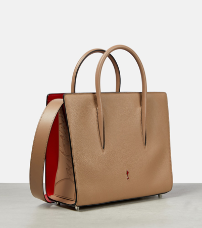 Christian Louboutin Paloma Medium Leather Top-handle Bag In Beige