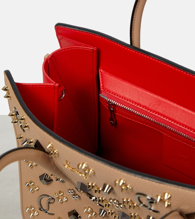 Christian Louboutin Paloma Medium Leather Top-handle Bag In Beige