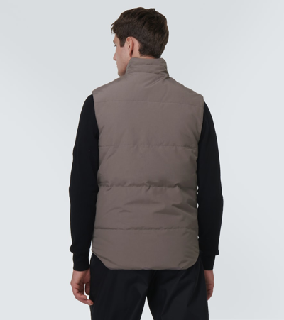 Shop Canada Goose Black Label Garson Down Vest In Grey