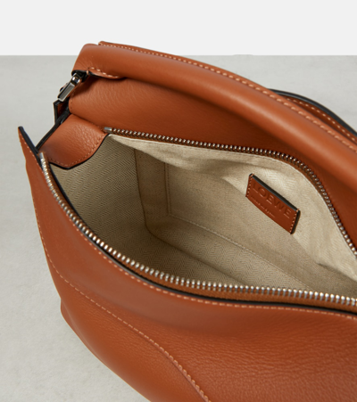 Loewe Small Puzzle Edge Bag In Classic Calfskin Leather In Brown