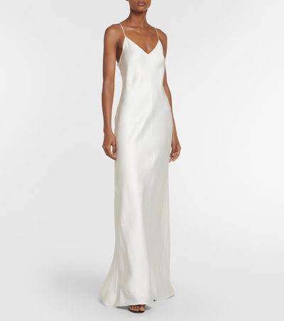 Shop The Row Guinevere Silk Slip Dress In White