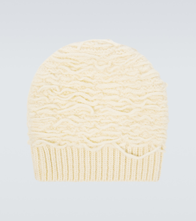 Shop Dries Van Noten Wool Beanie In White