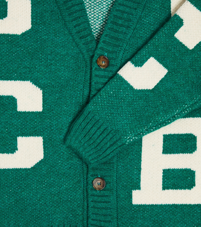 Shop Bobo Choses B.c Jacquard Cardigan In Green