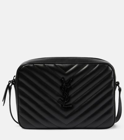 Shop Saint Laurent Lou Camera Leather Crossbody Bag In Black