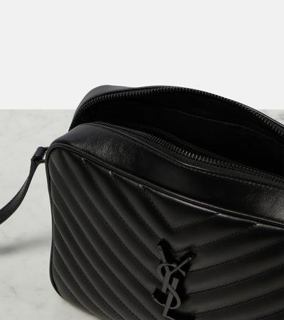 Shop Saint Laurent Lou Camera Leather Crossbody Bag In Black