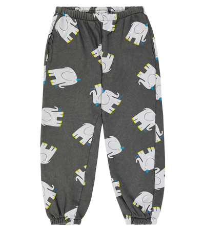 Shop Bobo Choses Printed Cotton Jersey Sweatpants In Grey