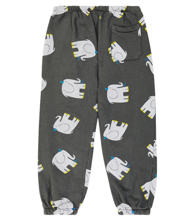 Shop Bobo Choses Printed Cotton Jersey Sweatpants In Grey