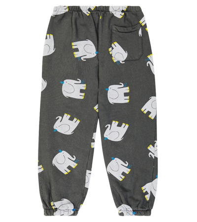Bobo Choses Printed Cotton Jersey Sweatpants In Grey