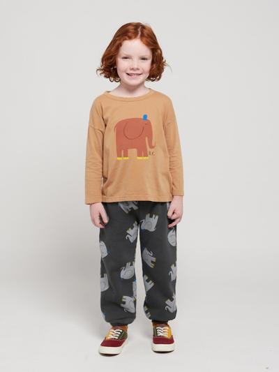 Shop Bobo Choses Printed Cotton Jersey Sweatpants In Grey