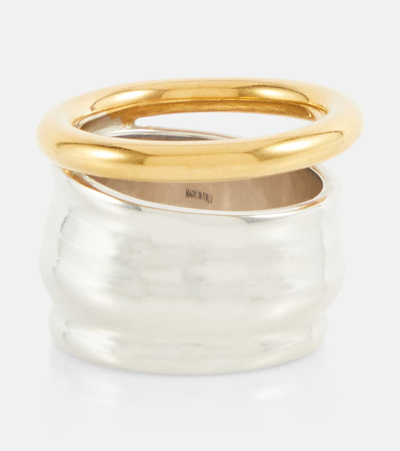 Shop Loewe Nappa Knot Sterling Silver Ring In Metallic