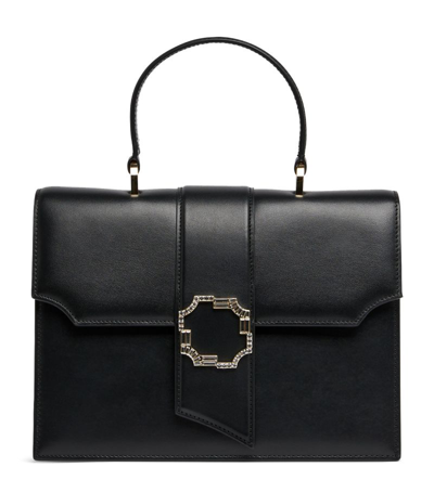 Shop Malone Souliers By Roy Luwalt Medium Leather Audrey Top-handle Bag In Black