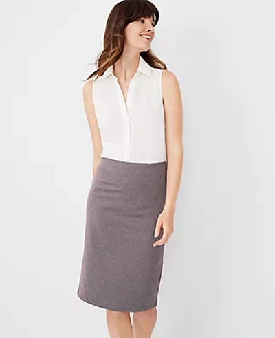 Ann Taylor Sleeveless Essential Shirt In Winter White