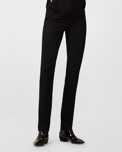 Shop Callas Milano Mia Skinny Crepe Jersey Pants In Black