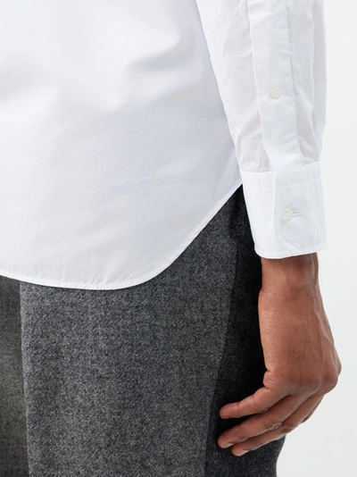 Thom Browne Classic Oxford Shirt With Tricolor Placket, White