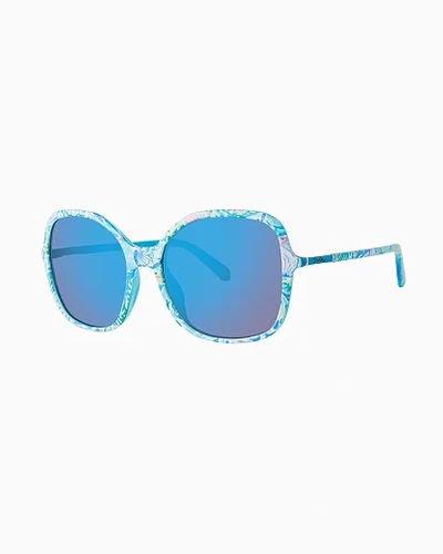 Shop Lilly Pulitzer Norah Sunglasses In Surf Blue Soleil It On Me