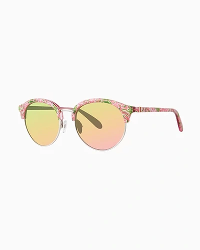 Shop Lilly Pulitzer Shoreline Sunglasses In Soleil Pink Llamaste