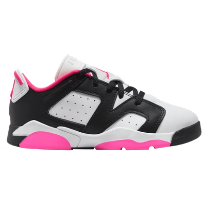 Shop Jordan Girls  Retro 6 Low In Black/white/pink
