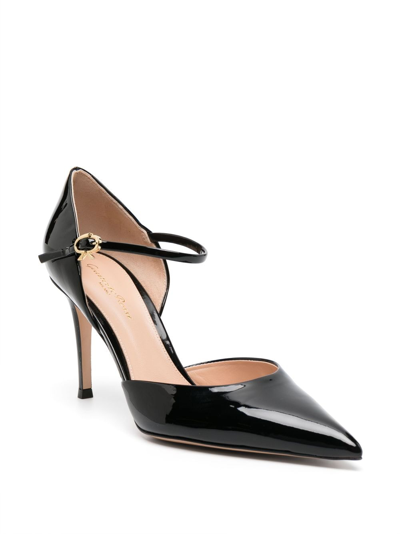 Gianvito Rossi Piper Anklet Patent-leather Pumps In Black