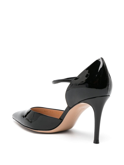 Gianvito Rossi Piper Anklet Patent-leather Pumps In Black