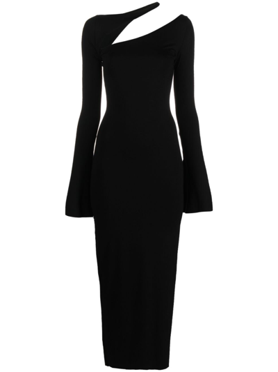 Shop Manurí Sandy Cut-out Maxi Dress In Black