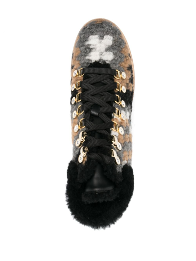 Le Silla St. Moritz Wool Ankle Boots In Black