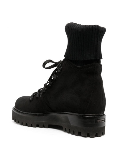Le Silla St. Moritz Suede Ankle Boots In Black