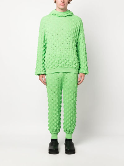 Shop Henrik Vibskov Ribbed Waist Spike-knit Paint In Green