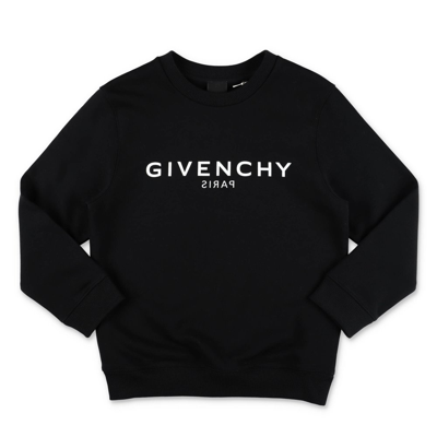Shop Givenchy Kids Logo Printed Crewneck Sweatshirt In Black