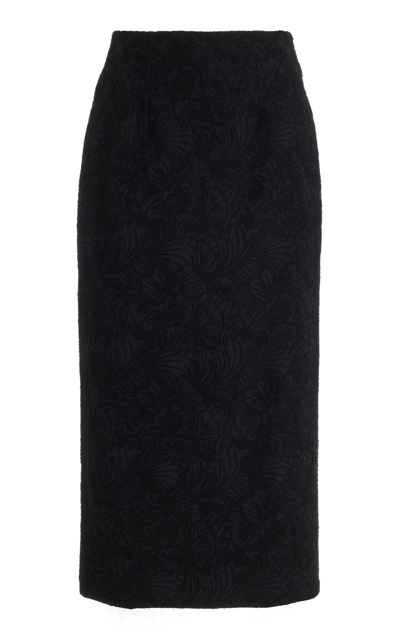 Shop Mara Hoffman Maeve Organic Cotton Jacquard Midi Skirt In Black