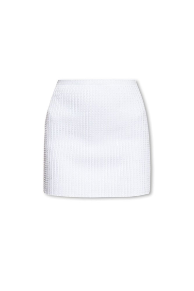 Shop Alexander Wang Embellished Mini Skirt In White