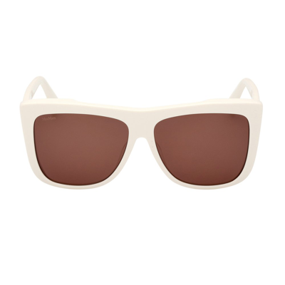 Shop Max Mara Square Frame Sunglasses In White