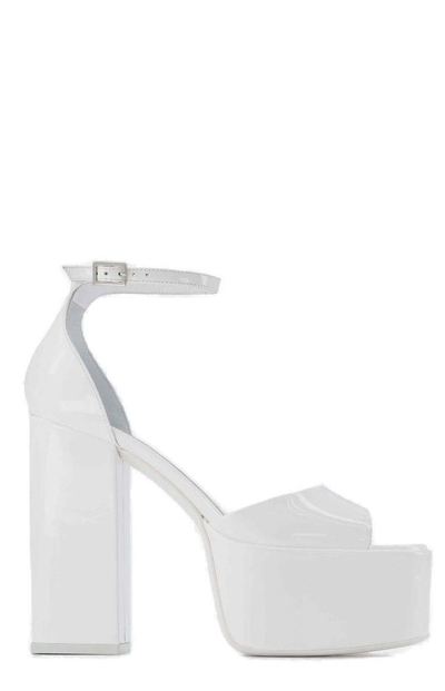 Shop Paris Texas Tatiana Platform Sandals In White