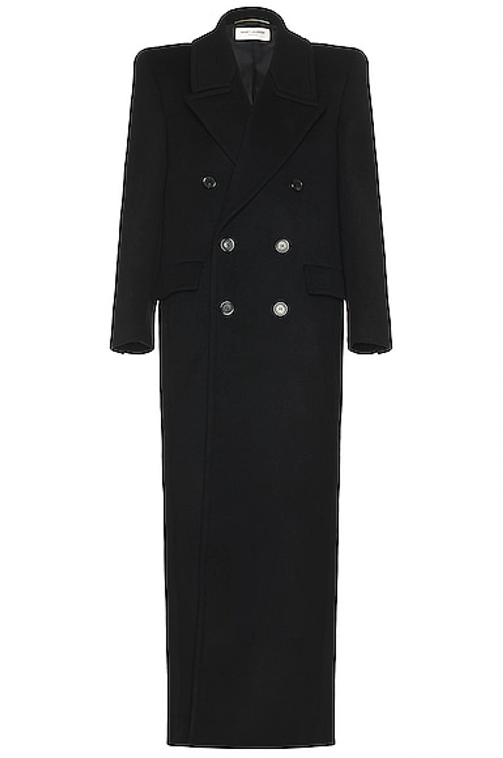 Saint Laurent Oversize Double Breasted Wool Martingale Coat In