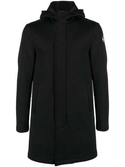 Shop Colmar Hooded Zip-up Coat In Black